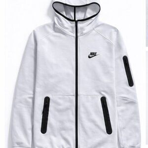 Nike Tech Fleece Style Full Zip Hoodie White Black Large